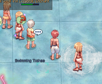 Swimming Trainee NPC for swimming lesson quest