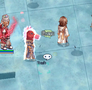 Trash NPC for water park cleanup quest